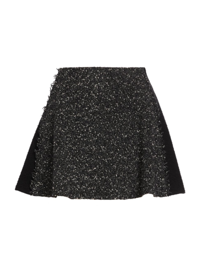 Rag & Bone Elsie Sparkly Tweed Mini Skirt In Blackmult