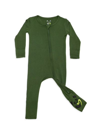 Bellabu Bear Unisex Evergreen Convertible Footie - Baby In Dark Green