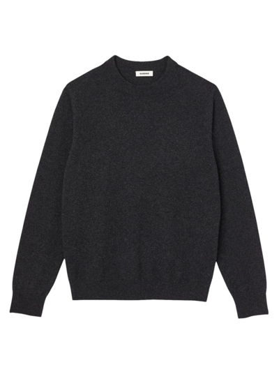 Sandro Men's Cashmere Sweater In Heather Charcoal