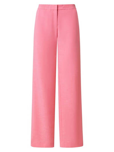 Akris Punto Marla Straight-leg Crepe Trouser In Flamingo