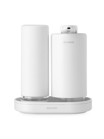 Brabantia Sinkstyle 2-piece Soap Dispenser Set In Mineral Fresh White