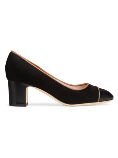 Pollini Women's 55mm Suede-leather Ballet Pumps In Black Brown