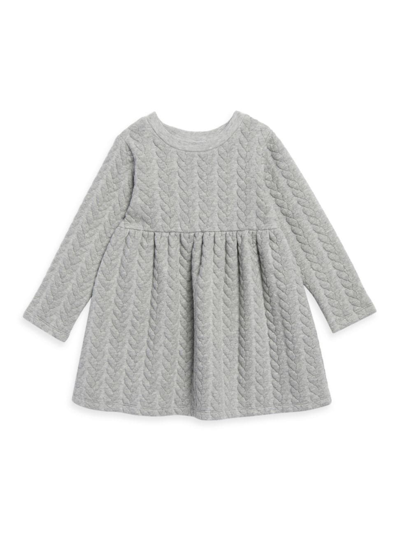 Splendid Babies' Little Girl's & Girl's Heart Embossed Dress In Heather Grey