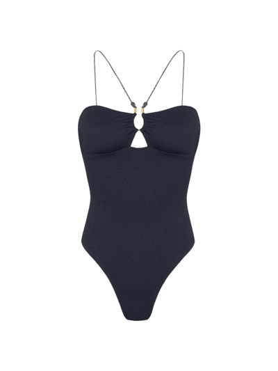 Vix By Paula Hermanny Women's Firenze Diane Cut-out Swimsuit In Blue Ocean