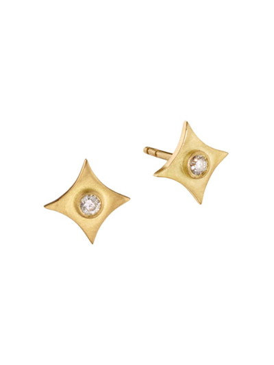 Elizabeth Moore Women's Fairy Dust North Star 18k Yellow Gold & 0.03 Tcw Diamond Stud Earrings