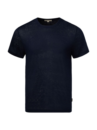 Onia Chad Linen Tee In Deep Navy