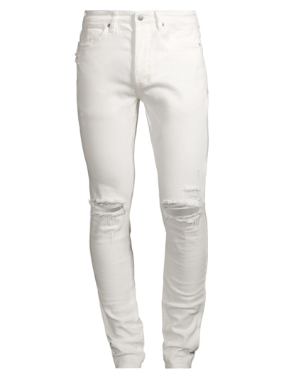 Ksubi Men's Van Winkle Avalanche Trashed Skinny Jeans In White