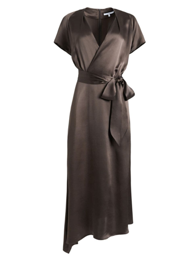 Santorelli Women's Silk Charmeuse Midi-dress In Cocoa
