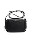 Hugo Boss Grained-leather Crossbody Bag With Branded Hardware In Black