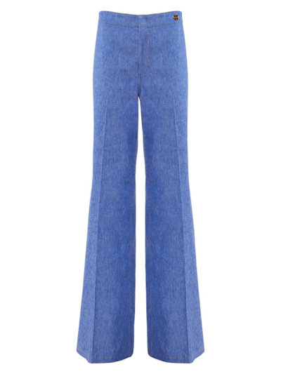 Callas Milano Jane Stretch Denim Flare-leg High Waist Jean Wash Pale Blue