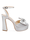 Dee Ocleppo Maui 120mm Platform Satin Sandals In Stone