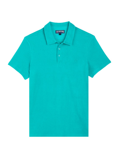 Vilebrequin Men's Organic Cotton Terry Polo Shirt In Candy Grn