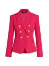 Balmain Double-breasted Wool Blazer In Fuchsia