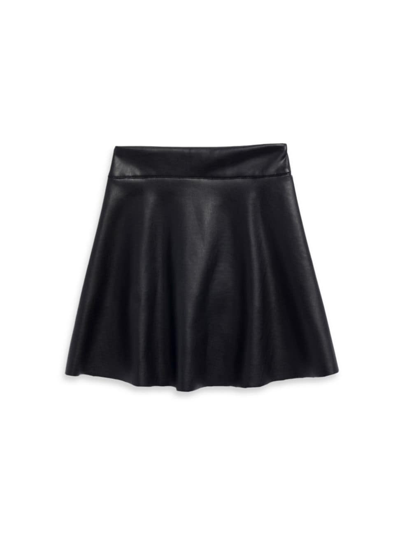 Splendid Kids' Little Girl's & Girl's Faux Leather Skirt In Black