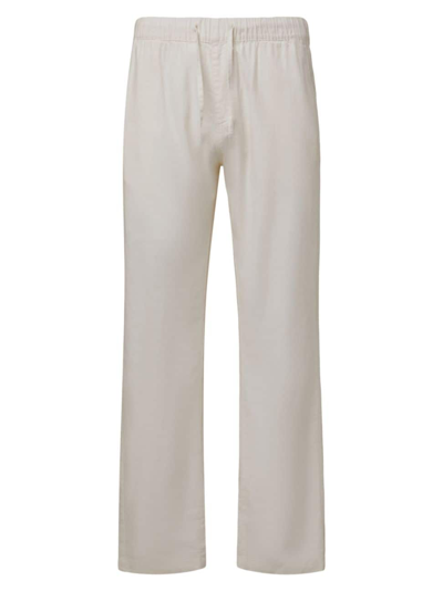 Onia Men's Linen-blend Drawstring Pants In White