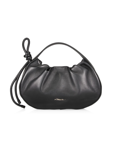 3.1 Phillip Lim / フィリップ リム Origami Small Leather Handbag In Black/silver