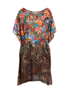 JOHNNY WAS WOMEN'S BELTED FLORAL & CHEETAH-PRINT COVERUP
