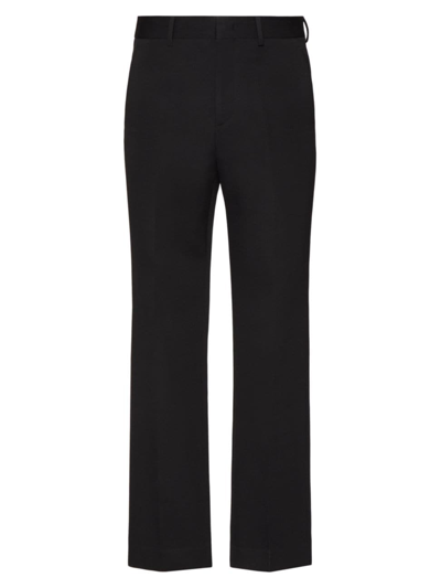 Valentino Grisaille Wool Trousers In Black