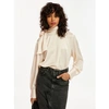 Essentiel Antwerp Esatin Bow Top In Off White In White