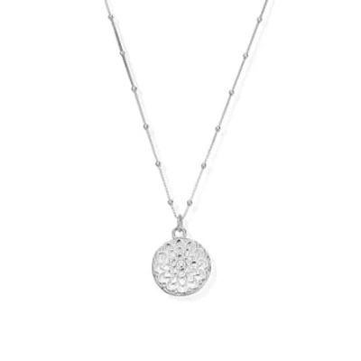 Chlobo Bobble Chain Moon Flower Necklace In Metallic