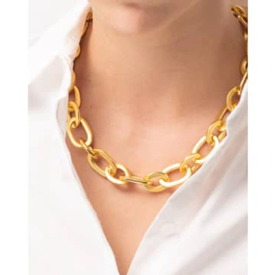 Apia Ropa Y Complementos Slab Necklace In Gold