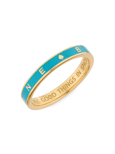 Foundrae Women's Reverie: The Path To Joy 18k Yellow Gold & Enamel Thin Band Ring