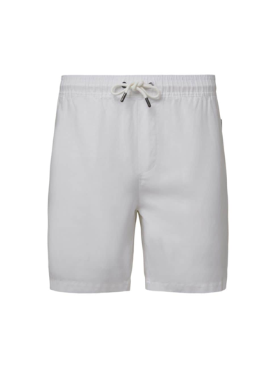 Onia Men's Linen-blend Drawstring Shorts In White