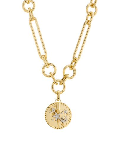 Foundrae Women's Resilience 18k Yellow Gold & 0.13 Tcw Diamond Oversized Mixed Chain Necklace