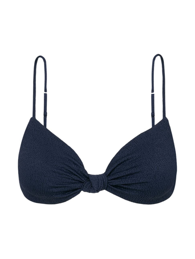 Vix By Paula Hermanny Women's Firenze Erin Knot Bikini Top In Blue Ocean
