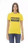 BALDININI TREND YELLOW COTTON TOPS & T-SHIRT