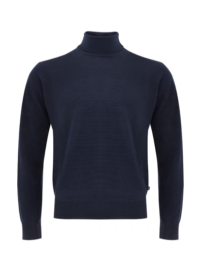 Ferrante Turtleneck Wool Men's Jumper In Blue