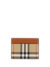 BURBERRY BROWN PRINTED CANVAS CARDHOLDER