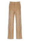 Palm Angels Pantalone Velluto Look In Brown