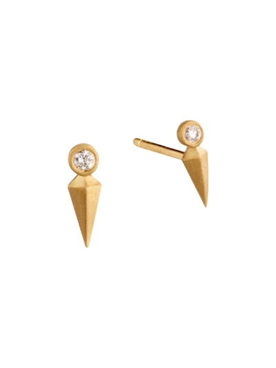 Elizabeth Moore Women's Fairy Dust Dagger 18k Yellow Gold & 0.03 Tcw Diamond Stud Earrings