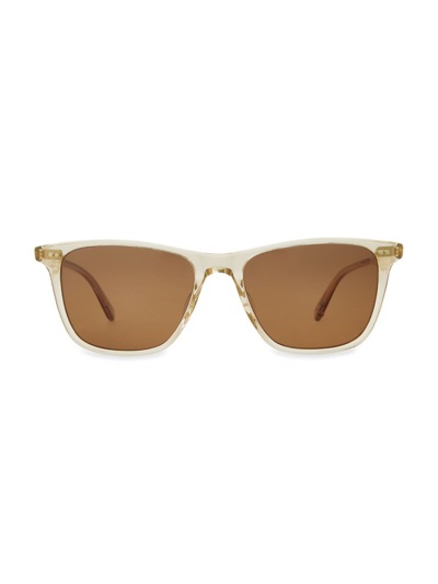 Garrett Leight Men's Hayes 52mm Polarized Sunglasses In Translucent Beige Brown