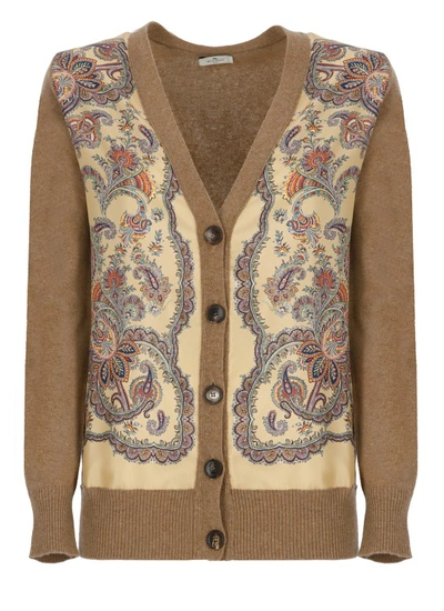 Etro Cardigan In Neutrals