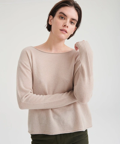 Naadam Cashmere Boatneck Sweater In Shell