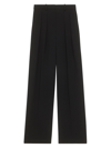 Theory Pleated Wool Blend Pants In Black