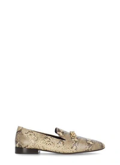 Tory Burch Python Print Leather Moccasin In Neutrals