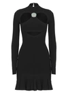Roberto Cavalli Cut-out Flared Mini Dress In Black