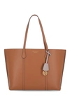Tory Burch Perry Triple Compartment Shopping Bag In Brown