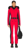 Goldbergh Parry Faux Fur-trimmed Ski Suit In Flame