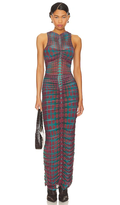 Afrm Peyton Maxi Dress In Cyber Optic Dot