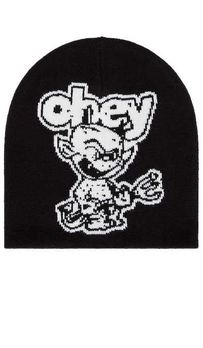 Obey Devil Beanie In Black, Men's At Urban Outfitters