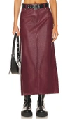FREE PEOPLE X WE THE FREE CITY SLICKER LEATHER MAXI SKIRT