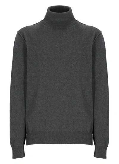 Maison Margiela Cashmere Turtleneck Sweater In Grey