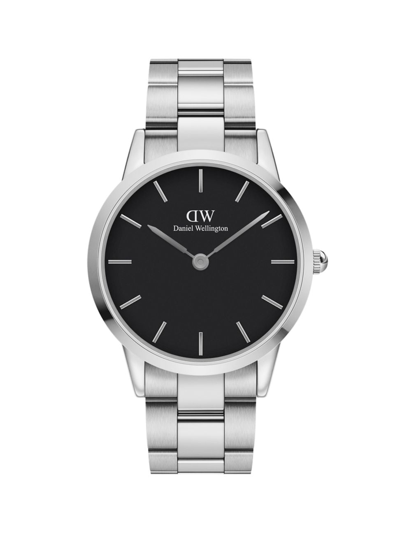 Daniel Wellington Men's Iconic Link Stainless Steel Bracelet Watch/40mm In Silver