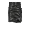 Philosophy Di Lorenzo Serafini Draped Faux-leather Miniskirt In Black