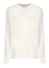 JIL SANDER IVORY COTTON AND CASHMERE TSHIRT FOR WOMAN