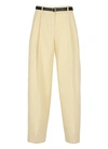 Jil Sander Regular Butter Wool Trousers In Neutrals